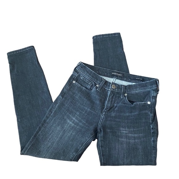 Banana Republic Black Washed Denim Skinny jeans 25 - Picture 1 of 6